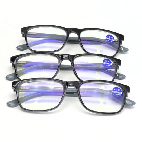 Dioptrické okuliare MMOWW DEL006-3pc-Gray-2.5+