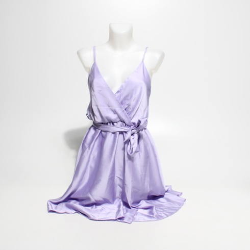 Dámské fialové šaty na ramínka