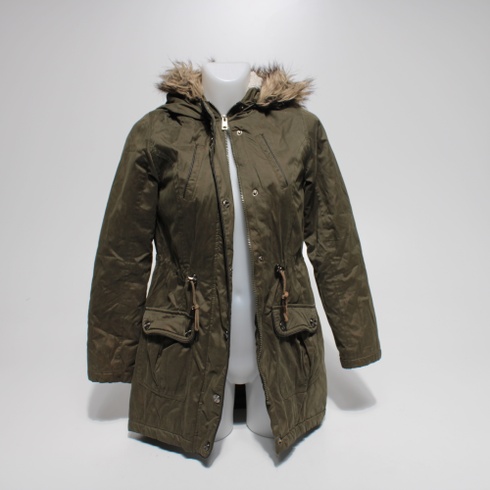 Dámský zelený zimní kabát vel. 34 EUR