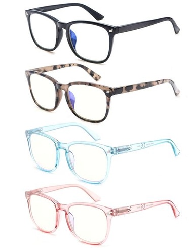 MODFANS Brýle na čtení 1.75 Women Anti Blue Light, Brýle s filtrem modrého světla, Anti-UV, Ochrana