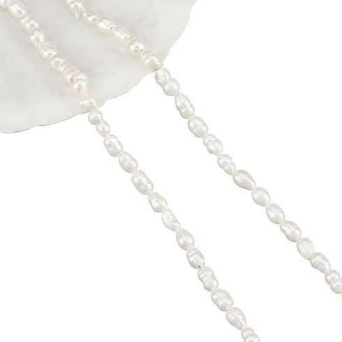NBEADS Cca 65ks Prírodné kultivované sladkovodné perly, 3~4mm Biele mini perly triedy A Ryža