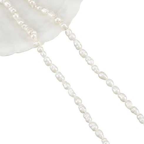 NBEADS Cca 65ks Přírodní kultivované sladkovodní perly, 3~4mm Bílé mini perly třídy A Rýže