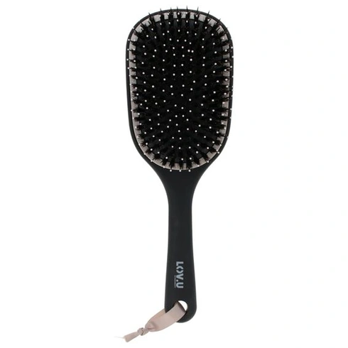 PARSA Beauty LOV.U Rozčesávacia kefa Wet & Dry (čierna) – Kefa na vlasy s flexibilnými nylonovými