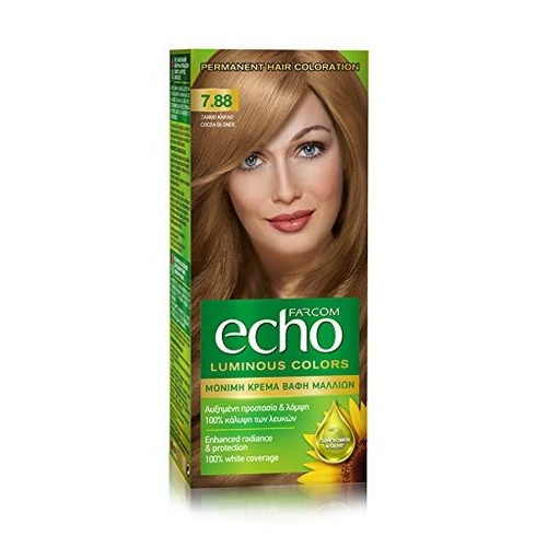 FARCOM Echo barva na vlasy s přírodním olivovým extraktem a vitamínem C 60ml (7,88 kakaová blond)