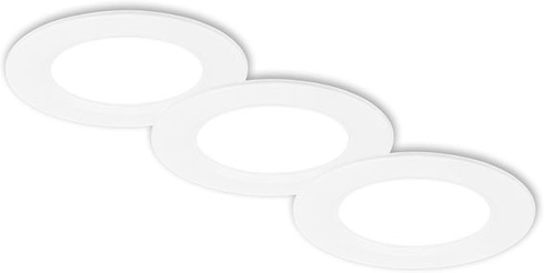 BRILONER - Sada 3 LED vstavaných bodových svietidiel 230V ploché, neutrálne biele svetlo, každý 3W