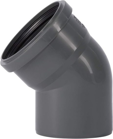 Ostendorf HTsafe ohyb 45 stupňů DN 110 mm HT trubka, šedá, DN 110 45 stupňů