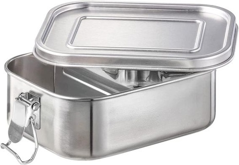 Nerezový obědový box Newaner, 800 ml nepropustný obědový box s odnímatelnou přepážkou, udržitelný a