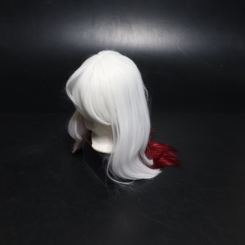 Paruka Smiffys 49118 Deluxe Blood Drip Ombre, dámská, bílá/červená, jedna velikost