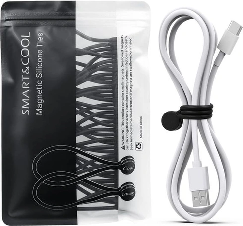 SMART&COOL Opakovaně použitelné magnetické stahovací pásky, multifunkční silikonové magnetické