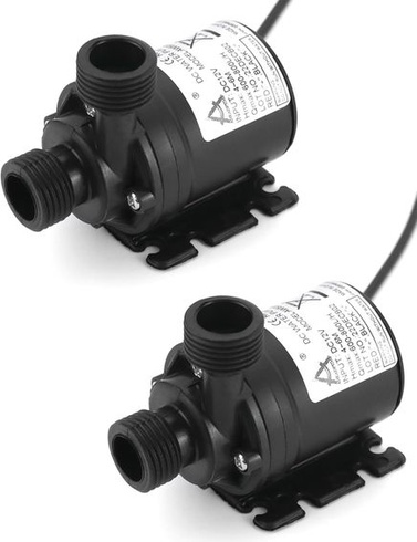 QWORK® 2 kusy DC 12V vodní čerpadlo 800L / H 5M, bezkartáčové ponorné vodní čerpadlo, pro solární