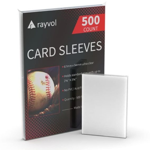 Rayvol Pack of 500 Penny Card Foils Card Sleeves Objímky 67 x 94 mm - pro sběratelské karty, jako