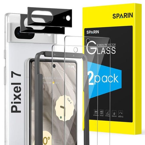 SPARIN 2+2dielne pancierové ochranné sklo pre ochrannú fóliu Google Pixel 7, ochranu fotoaparátu a