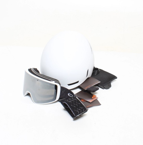 Lyžiarska helma s okuliarmi Odoland, biela, M
