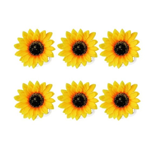 Lurrose 6ks Slnečnicové spony do vlasov Hawaii Flower Sponky do vlasov Sviatočné vlasové doplnky