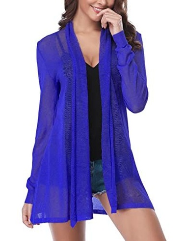 Cardigan Femme Gyabnw - Boléro Léger Translucide - Viscose/Polyester - Été/Plage