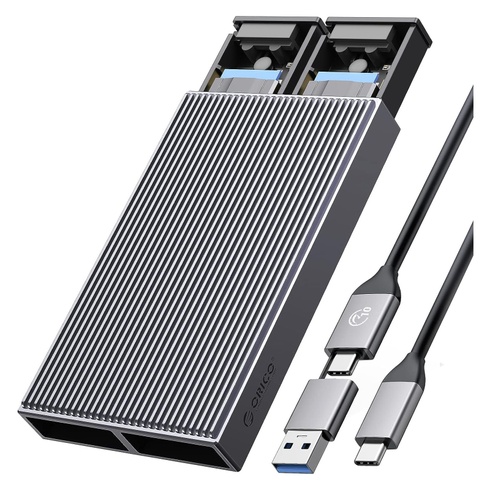 Dualný kryt na SSD disk Orico strieborný