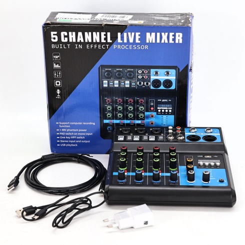 Mixážní pult Umisu F-5A 5 Channel live mixer