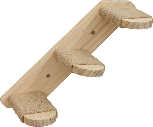 Dřevěný žebřík pro kočky EYENIMAL, délka 38 cm, s jutou