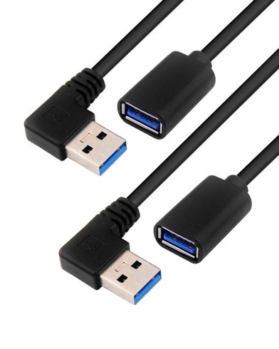 BRIEFCEC kabel USB adaptéru, úhlová zástrčka USB 90 stupňů Adaptér zástrčky USB 3.0 nakloněný 90
