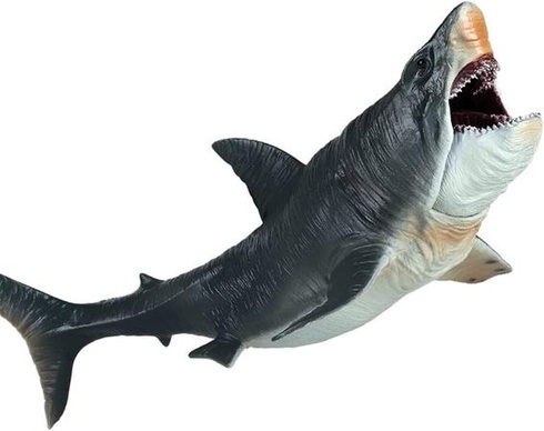 SIENON Veľká hračka so žralokom Megalodon 27 cm Realistická figúrka Hlbinné stvorenie Plastová