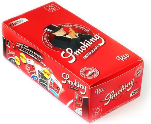 Zigarettenpapier Display Smoking No. 8 Red (50x60 Bl)