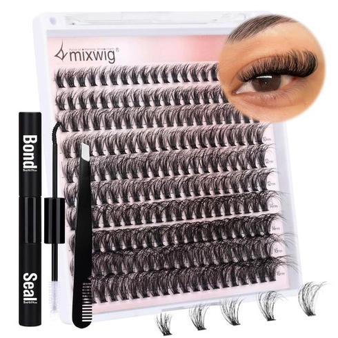 Cat Eye Lash Clusters Kit 80D Lash Extension Kit Prírodné zhluky rias Sada našuchorených