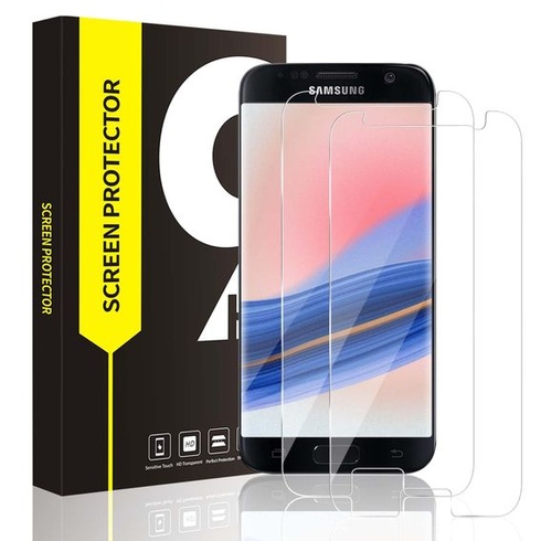 wsky Balení 2 ks ochranné fólie na tvrzené sklo pro Samsung Galaxy S7, tvrdost 9H 2,5D edge HD