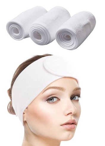 SINLAND gumička do vlasov na make-up, gumička do vlasov z mikrovlákna, kozmetická čelenka froté,