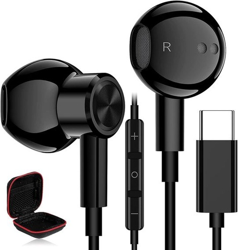 USB C sluchátka pro Samsung A53 A33 S22 S23 Ultra Z Flip4, sluchátka do uší USB C připojení