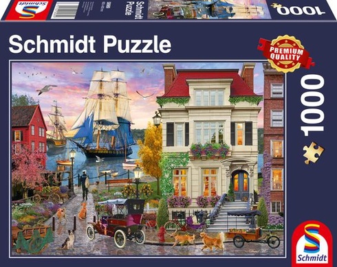 Schmidt Spiele 58989 Loď v přístavu, puzzle s 1000 dílky