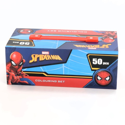 Sada omaľovánok Marvel Spiderman Avengers, krabička na maľovanie a omaľovánky pre deti Puzdro na