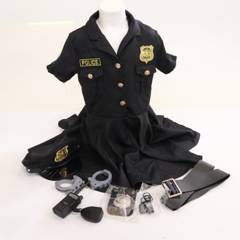 Dívčí policejní kostým Mrsclaus vel. 146