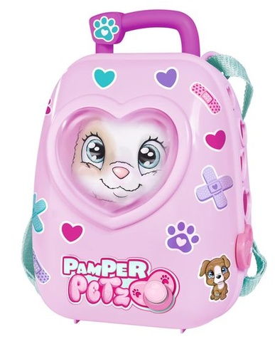 Simba 105953526 - Batoh Pamper Petz, batoh 2 v 1, 7 dílů, doplňky pro lékaře, náplasti a aršík, BEZ