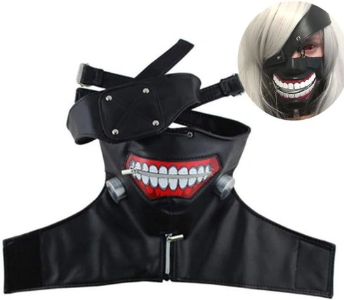 IBLUELOVER Ochrana tváre ghúla Kaneki Ken Cosplay Kostýmová sada Japonská anime páska na oči