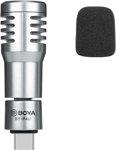 Černý mikrofon BOYA by-p4u