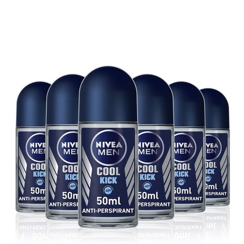 NIVEA Men Cool Kick roll-on dezodorant antiperspirant balenie 6 kusov x 50 ml