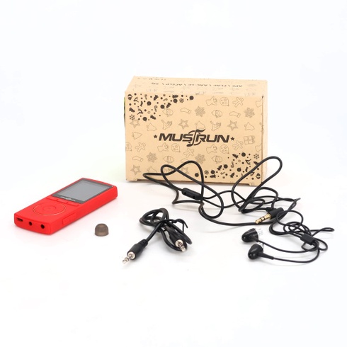MP3 prehrávač MUSRUN Q8, červený 32GB