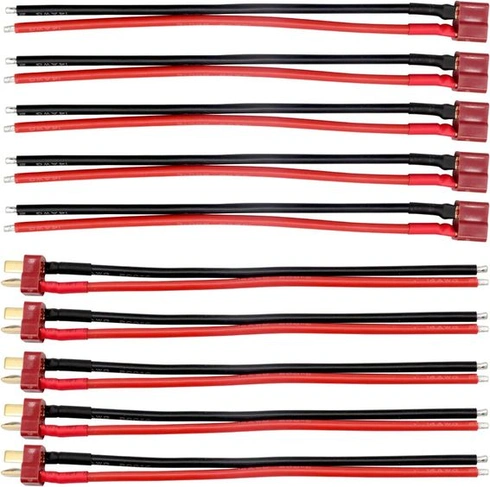 RUIZHI 5 párů Deans Style T-Plug samice a samec se 14AWG silikonovým T-konektorem pro RC Lipo