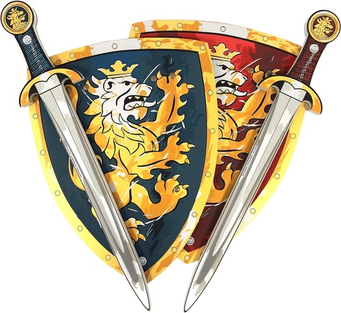 Rytířský meč a štíty na hraní Liontouch 