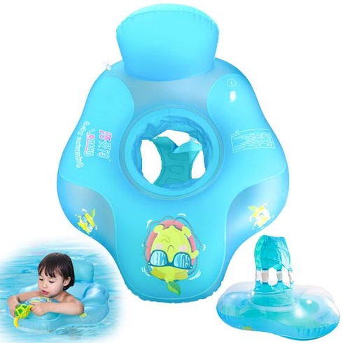 KEELYY plavecký kruh baby, nafukovací dětská plavecká sedačka s opěrkou, plovací kruh, dětská