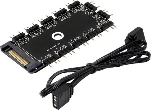 3kolíkový 5V ARGB radič, CERRXIAN 1 až 11 portov ARGB HUB, 12cestný 5V 3kolíkový rozbočovač RGB LED s
