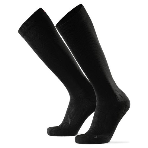 Odstupňované kompresní ponožky pro muže a ženy EU 35-38 // UK 3-5 obyčejné černé - 1 pár