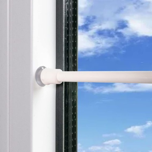 3ks Záclonové tyče Push-Pull Závesové tyče Predĺžiteľné biele Bez nutnosti vŕtania 32-45CM