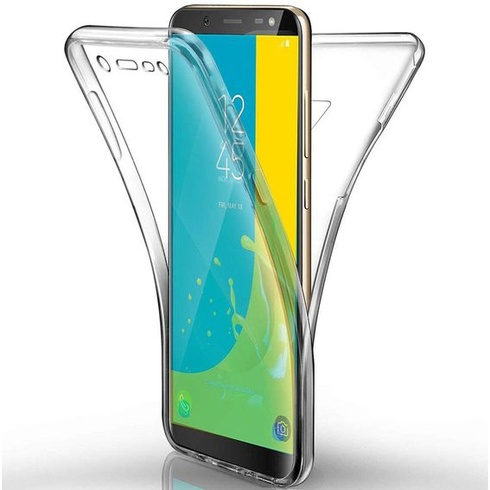 COPHONE Funda Samsung Galaxy J6 2018, Transparentní silikonové 360° celotělové pouzdro pro Samsung