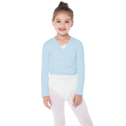 Bezioner dětská baletní zavinovací bunda Gymnastika Taneční baletní bunda Dlouhé rukávy pro dívky