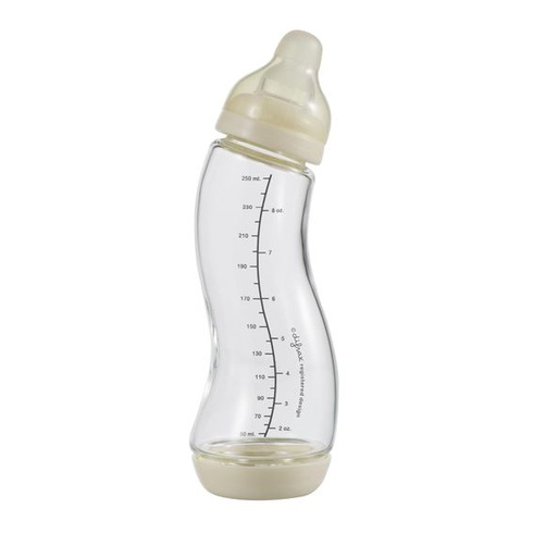 Difrax Antikolikové kojenecké láhve sklo, kojenecká láhev pro novorozence, kojenecká láhev na 0-6