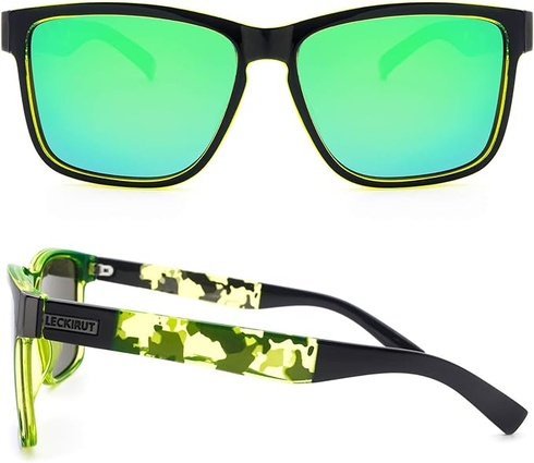 Sluneční brýle LECKIRUT P64 zelené čočky