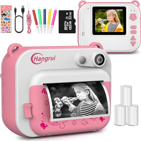 Detský fotoaparát Hangrui ružovej farby