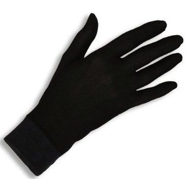 Lyžařské rukavice JASMINE SILK z čistého hedvábí s tepelnou podšívkou vnitřní rukavice, černé