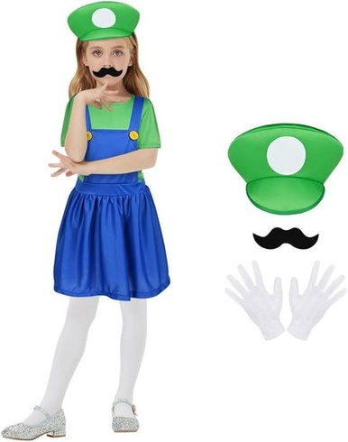Déguisement Luigi enfant fille - Déguisement Mania